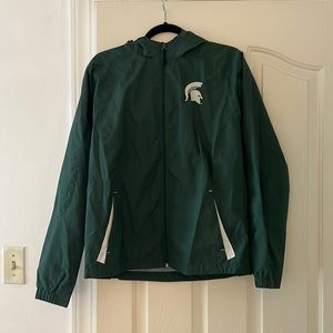 Michigan State Green Rain Jacket